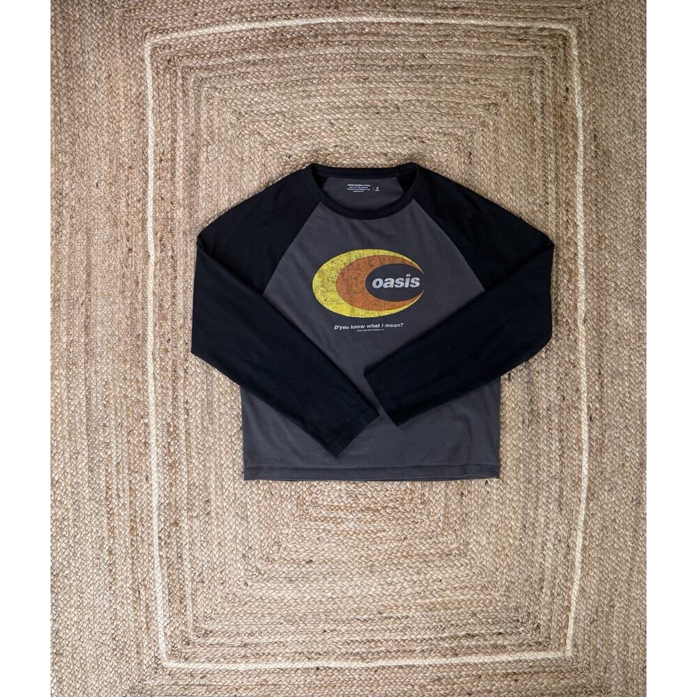 Mens Abercrombie & Fitch Gray Oasis Band Long Sleeve T-shirt